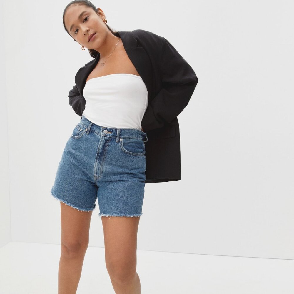 Everlane The A-Line Denim Short Blue Base - Size 26